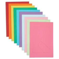 Juvale 50 Pack Colorful Cardboard Picture Frames With Easel Stand, 10 Rainbow Colors, 4x6 Inches -Juvale GUEST f6ccc54e 1dfb 45ab a802 e9f72dfcc394