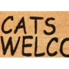 Juvale Cats Welcome People Tolerated Doormat (Coconut Coir)