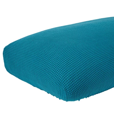 2 Pack Stretch Outdoor Cushion Covers For Patio Furniture And Sofas, Reversible (Medium, Teal) 5 2 Pack Stretch Outdoor Cushion Covers For Patio Furniture And Sofas, Reversible (Medium, Teal) - Image 5