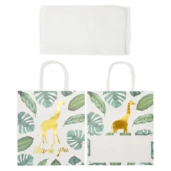 Juvale 12 Pack Safari Party Thank You Bags With Tissue Paper, Wild One Birthday Decorations For Girls And Boys, 8 X 9 X 4 In -Juvale GUEST f8819b5a 4f8d 4c57 815d 4e63201a243e