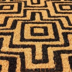 Juvale Black Patterned Coir Doormat Welcome Front Door Mat Indoor Outdoor Rugs 17"x30" -Juvale GUEST fa5a8f2a bcaf 412e 9f8e e2c28b93d6fe