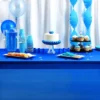 Blue Panda 6 Pack Plastic Royal Blue Tablecloth For Parties, Rectangular Disposable Table Cover For Birthday, Graduation Party Supplies, 54 X 108 In