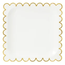 Blue Panda 48 Pack Square White And Gold Paper Plates With Foil Scalloped Edges For Wedding, Bridal Shower, Birthday, 9 In 6 Blue Panda 48 Pack Square White And Gold Paper Plates With Foil Scalloped Edges For Wedding, Bridal Shower, Birthday, 9 In -Juvale GUEST fbccb298 36b0 47fd a48b c95f730339d7