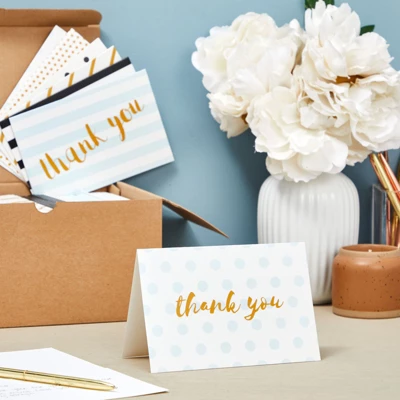 Juvale 144-Pack Bulk Thank You Cards Set With Envelopes, Blank Inside For Birthday Party, Baby Shower, Wedding, All Occasions, 4x6 In 1 Juvale 144-Pack Bulk Thank You Cards Set With Envelopes, Blank Inside For Birthday Party, Baby Shower, Wedding, All Occasions, 4x6 In