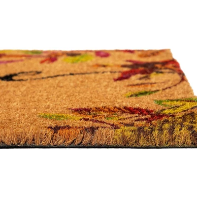 Juvale Natural Coir Welcome Door Mat, Autumn Leaves Fall Decor, 30x17 Inches 4 Juvale Natural Coir Welcome Door Mat, Autumn Leaves Fall Decor, 30x17 Inches - Image 4